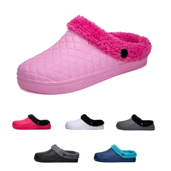 

Lovers Mens Indoor Winter Plush Slippers for Home Fur Couple Flat Men Slippers Women Keep Warm Comfortable Winter Shoes 36-45