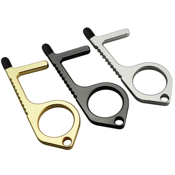 

5pcs Non-contact portable antibacterial elevator button drawer door handle assistant brass artifact silicone touch screen head