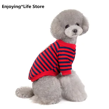 

Cotton Stripe Puppy Dog T shirt Summer Pet Clothes for Small Dogs Chihuahua Yorkies Shirts Mascotas Clothing roupa de cachorro