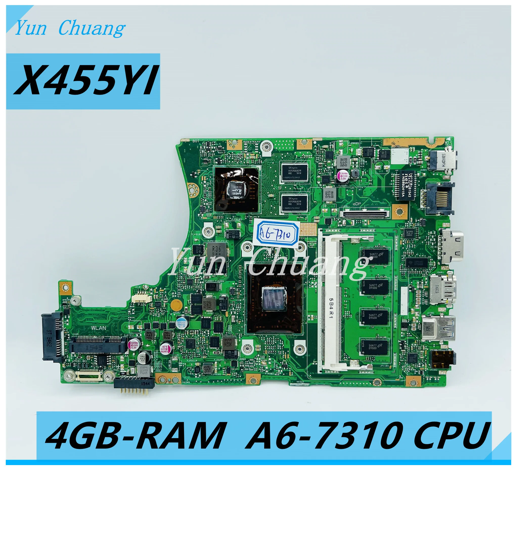 X455yi Motherboard With A67310 Cpu 4gb Ram For Asus X455yi X455y