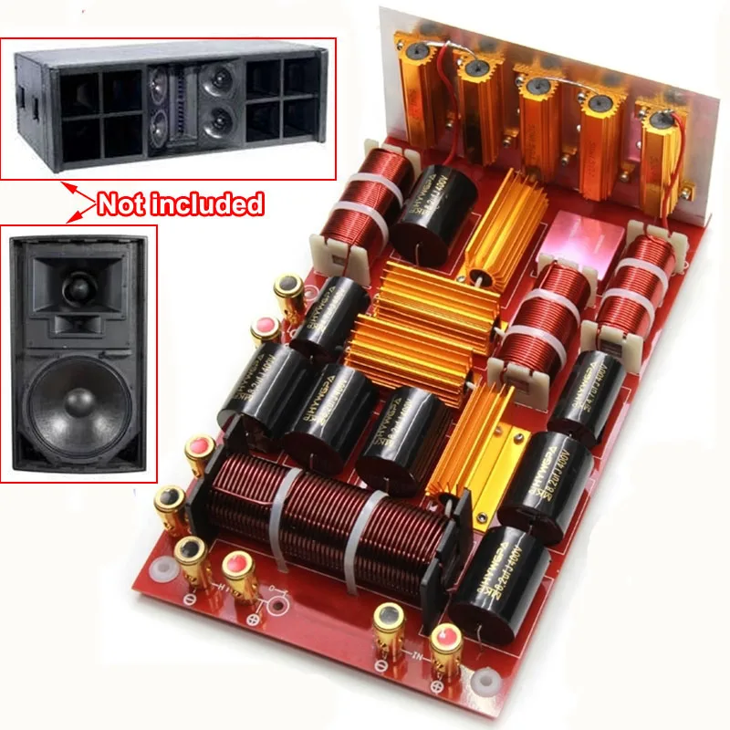 1pcs 3 Way 3 Unit 1800W Hi-Fi Crossover Audio