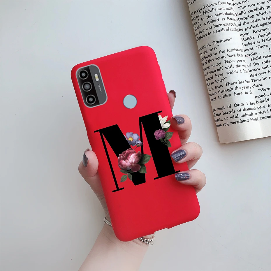 For OPPO A53S 2020 Case Letter Monogram Flower Soft Silicone Phone Back Cover For Oppo a53s 2020 A 53s A53 s Oppoa53 Cases Coque cases for oppo phones