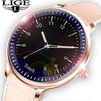 

LIGE 2020 New Smart Watch Women Physiological Heart Rate Blood Pressure Monitoring For Android IOS Waterproof Ladies Smartwatch