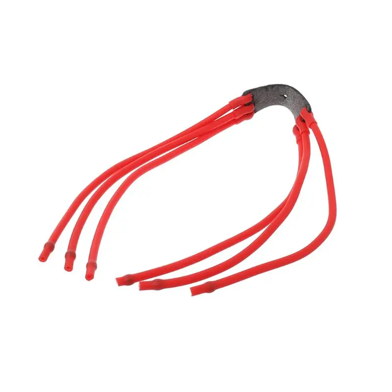 Slingshot Band Group Leather Pocket Rubber Band Latex Powerful Catapult Replacement Outdoor Hunting Shooting Tube Sling Elastic latex slingshot tube,slingshot rubber band