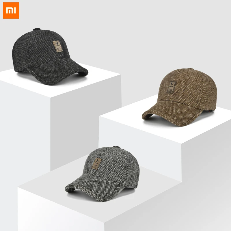 Xiaomi бейсболка зимняя шапка для папы теплая утолщенная хлопковая с защелкой