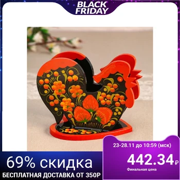 

Napkin holder "Rooster", khokhloma 1391737