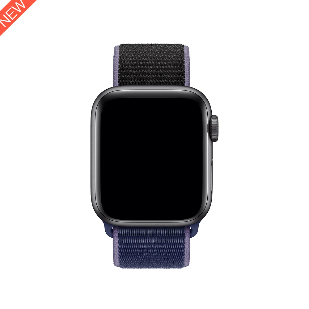 Нейлоновый спортивный ремешок для Apple Watch серии 5 4 3 44 мм 40 мм ремешок для часов браслет для iwatch 4 44 мм 42 мм 38 мм 3 2 Hyper - Цвет ремешка: Mignight Blue Black