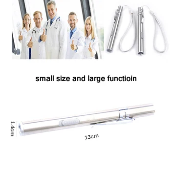 

Medical Handy Pen Light USB Rechargeable Mini Energy-Saving Flashlight LED Torch + Stainless Steel Clip Super Bright