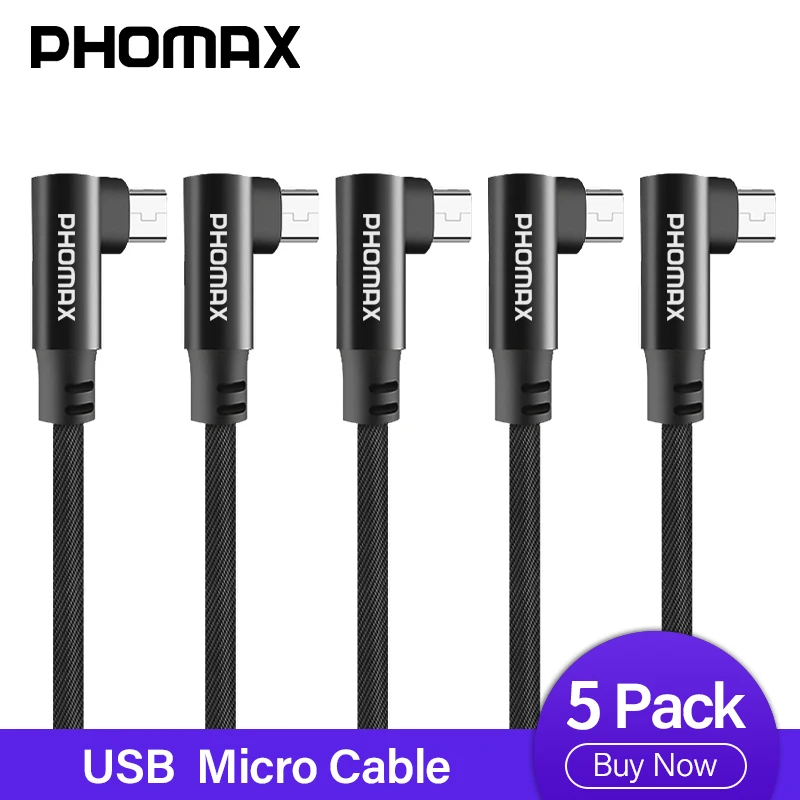 PHOMAX 5 шт микро USB кабель Быстрая зарядка микрокабель для передачи данных для samsung xiaomi mi5 mi6 huawei Meizu Android кабели для мобильных телефонов