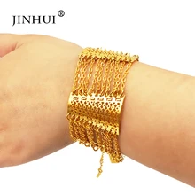Jin Hui Модный Африканский Эфиопский золотой цвет мужской браслет женские вечерние Orna Мужские t роскошные подарки для друзей браслет в дубайском стиле ювелирные изделия
