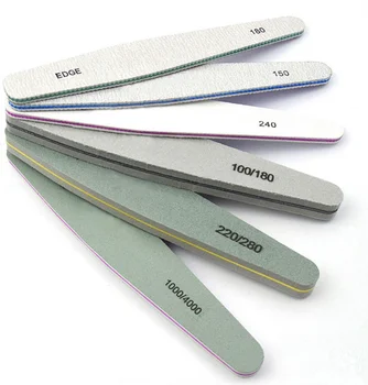 

New Professional Manicure Tools Sponge Nail File Polishing Strip 110 150 180 220 240 280 4000 Grit Nail File 6 Style Per Set