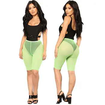 

Sexy Ladies Women Fishnet Sheer Mesh Shorts Bikini Cover Up High Waist Shorts Legging Beachwear Swimwear Biquini Bathing Suit