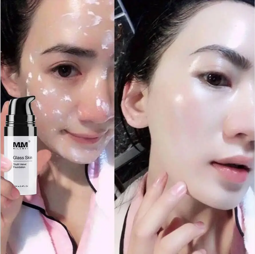 

Lazy Face Foundation Cream Goat Milk Revitalizing Full Coverage Waterproof Professional Makeup Base Brighten Cover Dark Circles