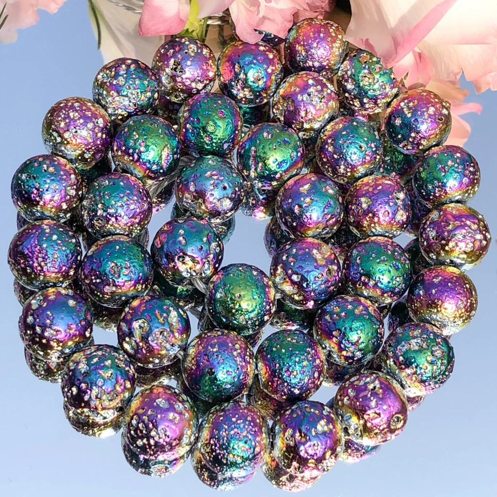 Natural Stone Multicolor Rock Volcanic Hematite Lava Beads Loose Mineral Spacer For Jewelry Making Diy Bracelet Accessorie | Украшения и