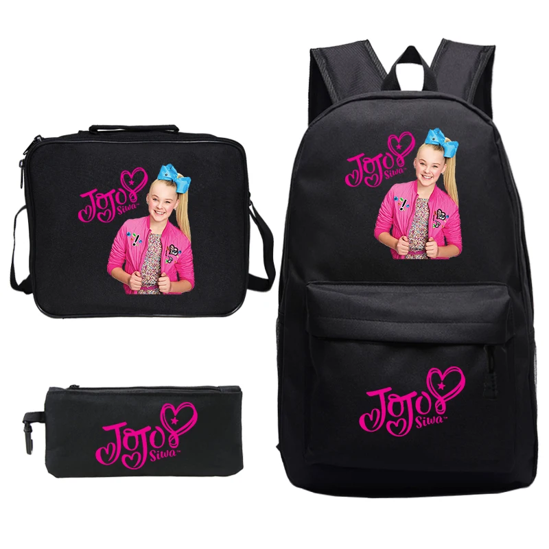 

Mochila Jojo Siwa Bookbag Women Backpack 3pcs/set Lunch Bag Pencil Case School Bags for Teenage Girls Boy Laptop Travel Backpack