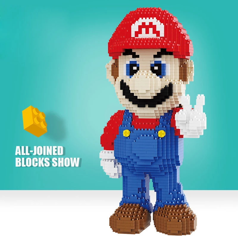 Классические Мультяшные игровые фигурки nanobrick super marioes bros nindoes изображение микро алмазный строительный блок сборка модель игрушки