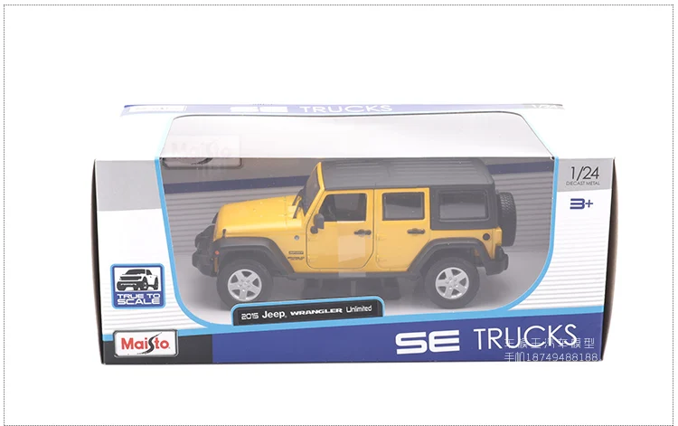 Maisto 1: 24 модель сплава Модель автомобиля Jeep Wrangler внедорожник модель автомобиля SUV