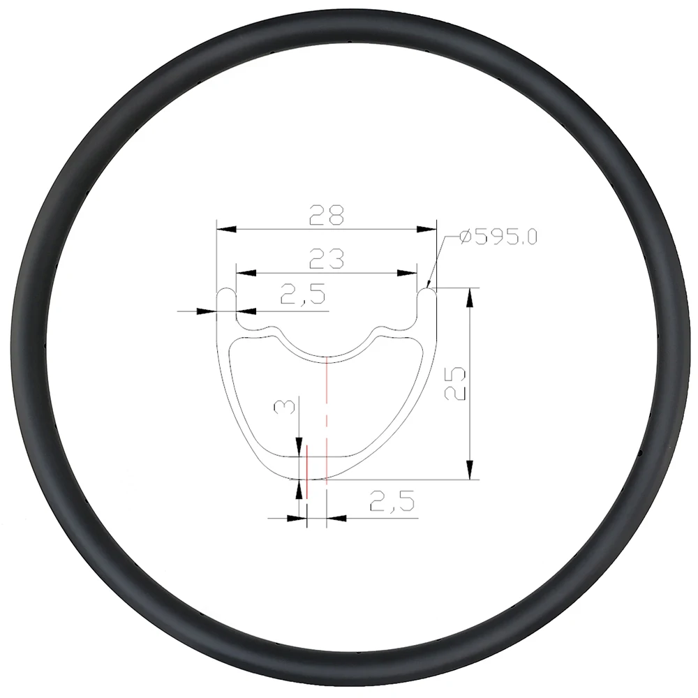 УГЛЕРОДНЫЙ обод 290g 27.5er XC SL 28x25 мм асимметричный глубина 25 матовый глянцевый