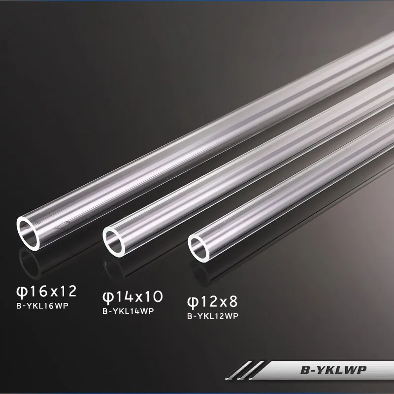 Bykski Pmma Tubo Rígido Tubo de Acrílico Transparente Faça Você Mesmo pc Water Cooling B-yklwp 8x12 mm 10x14 mm 12x16 mm 500 mm Pcs - Imagem 5