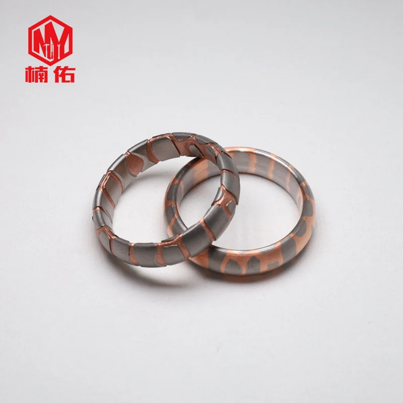 

1PC Superconductor EDC Ring Metal Pendant Multifunctional Punk Meteorite Pattern Titanium Alloy Pendant