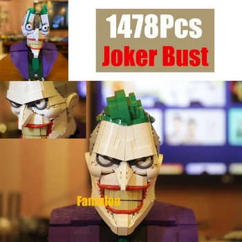 

2020 New Dark Knight Batman Joker RC Superheroes Evil Clown Bust MOC Statue Action Figures Building Blocks Bricks Dc Toys Gift