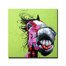 

Cartoons Hand Painted Funny Animals Art Oil Painting On Canvas Wall Art Frameless Picture Decoration For Hotel Home Decor Gift