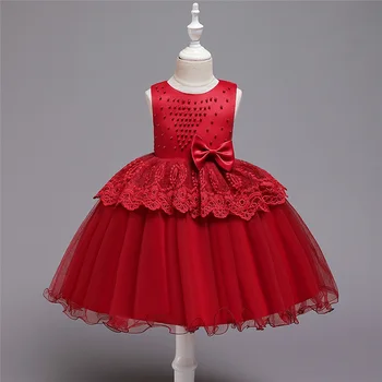 

New Anime Sleeveless bow Princess Dress Cosplay Clothes Lace dress Christmas Carnival Girls Costume Kids Sequins Wedding Dresses