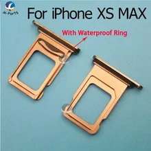 Одиночный/двойной sim-карты для iPhone XS MAX XSM XR Reader Разъем Слот лоток держатель с водонепроницаемым кольцом