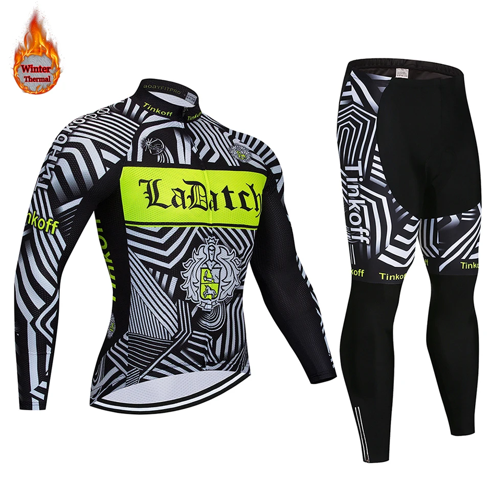 3 tinkoff Майо с длинным рукавом Ropa Ciclismo Invierno термальный флисовый велотренажер набор зимней одежды для горного велосипеда - Цвет: 3