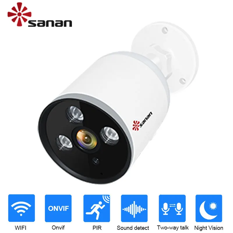 SANAN 1080P WIFI камера на открытом воздухе/в помещении полноцветная ночного видения CCTV