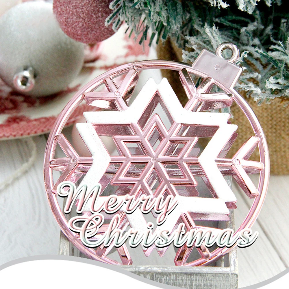 

4pcs Christmas Hanging Snowflowers Pendants Decor Diy Crafts Xmas Tree Ornaments Festival Party Decor Wedding Decoration Gift