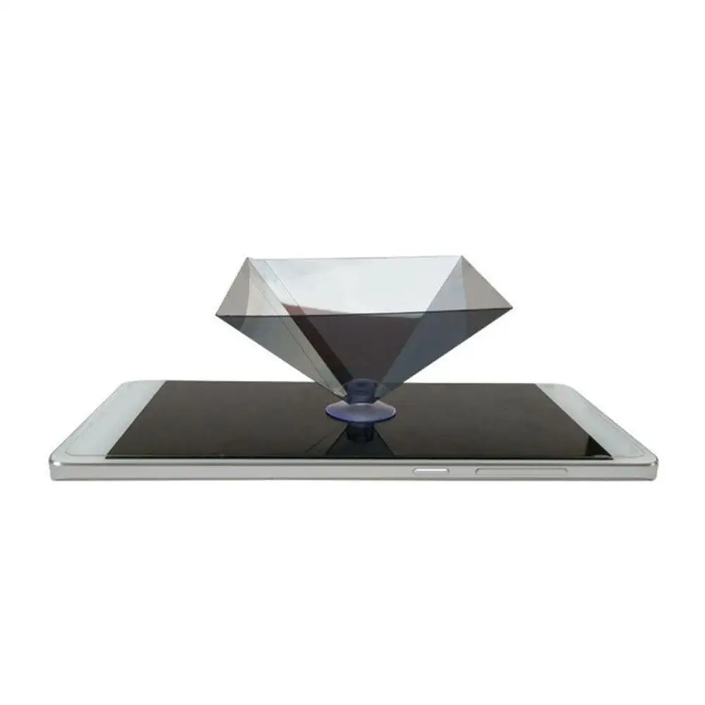 3D Hologram Pyramid Display Projector Video Stand Universa household transparent For Smart Mobile Phone C8R3