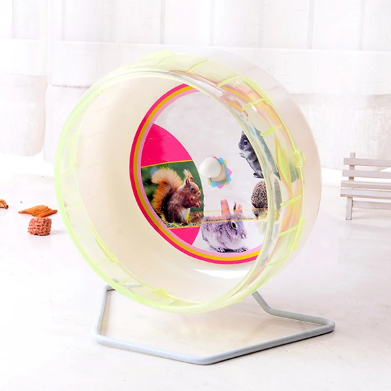 

21Cm Hamster Squirrel Chinchilla Running Exercise Wheel Rack Running Wheel with Bracket Guinea Pig Sports Balls Toys 1Pcs
