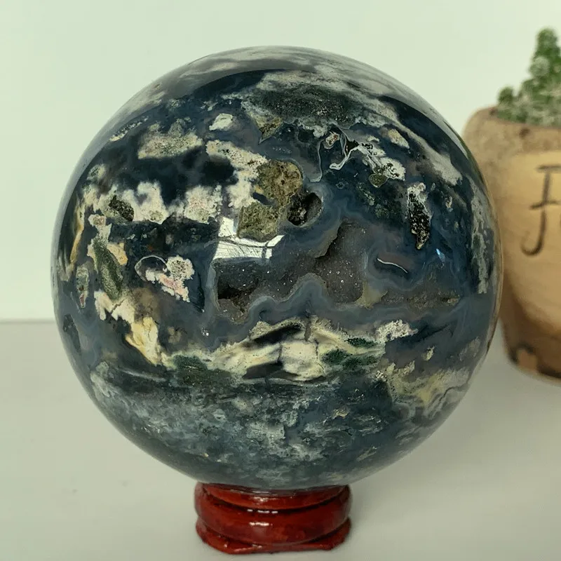 АААА + натуральный камень морской Джаспер Кристальный шар для украшения дома фэн