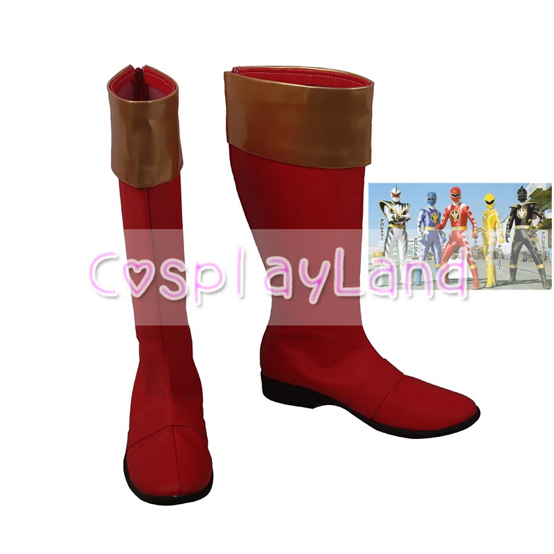 uchu-sentai-kyuranger-space-squadron-nine-ranger-kyu-sapatos-de-cosplay-vermelhos-acessorios-personalizados-sapatos-de-festa-de-halloween