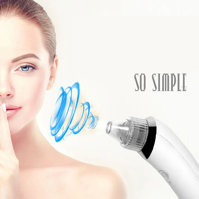 Прибор для удаления черных точек с присоской зарядки дома очищения лица и угрей