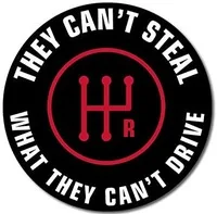 American Vinyl Round They Can't Steal What They Can't Drive Sticker Logo car Gear Shift Stick