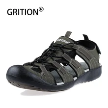 GRITION/мужские уличные сандалии; Высококачественная Спортивная пляжная обувь; легкие быстросохнущие дышащие крутые летние кроссовки с закрытым носком