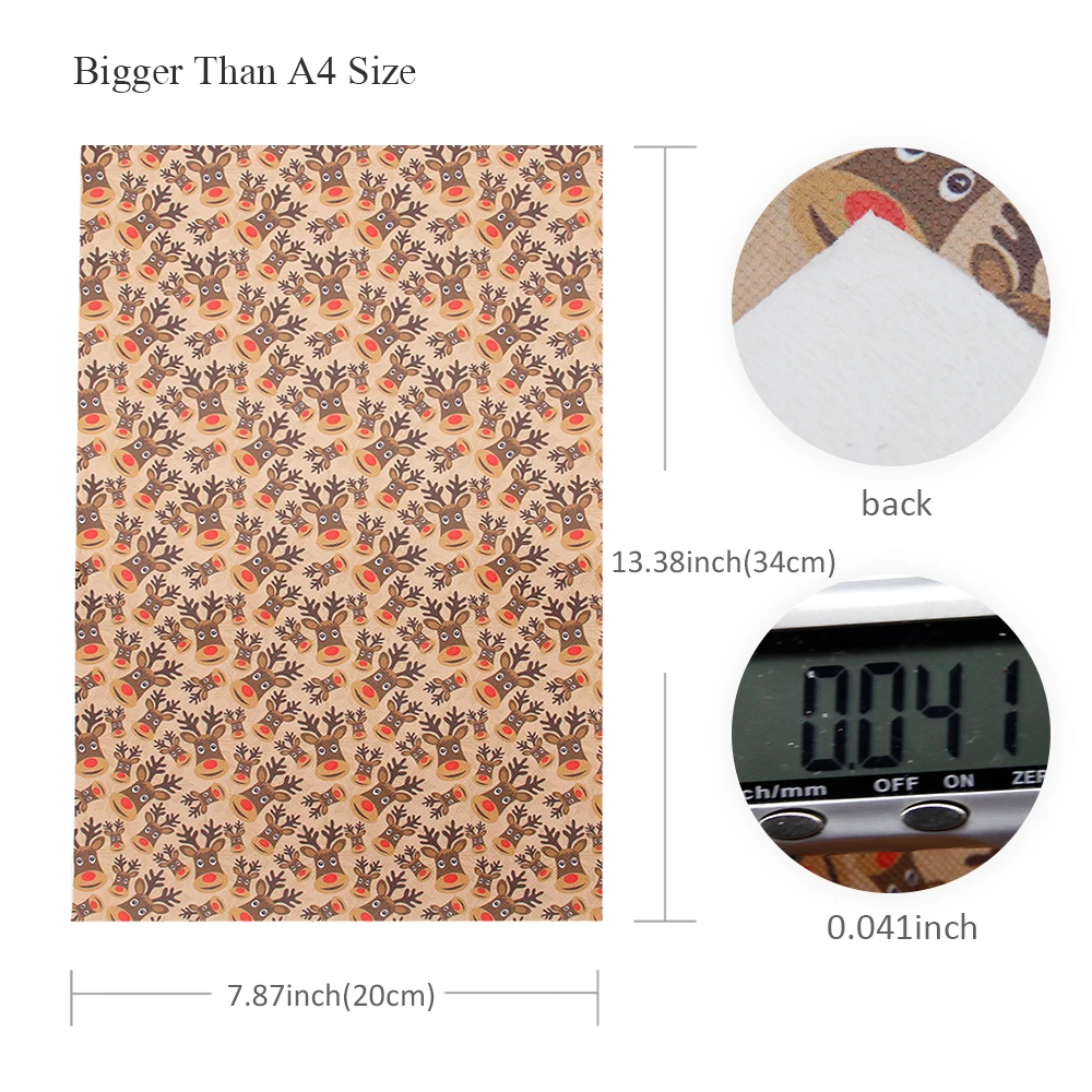 New 6Pieces/set 20*34cm Milti-material Faux Synthetic Leather Fabric DIY Handmade Sewing Accessories,1Yc8344