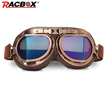 

Motorcycle Helmet Goggle glasses Motocross Steampunk Retro ATV UTV UAZ Cruiser Off-Road Skating Motorbike Vintage Copper Goggles