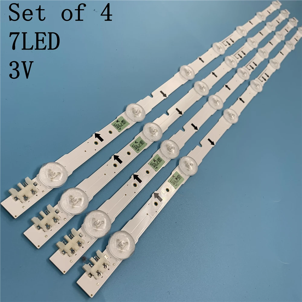 (New Kit) 4 PCS 7LED 65CM LED backlight strip for samsung UE32H5570S 32H5000 UN32J5003AF D4GE-320DC1-R1 R2 Bn96-30443A 3044A