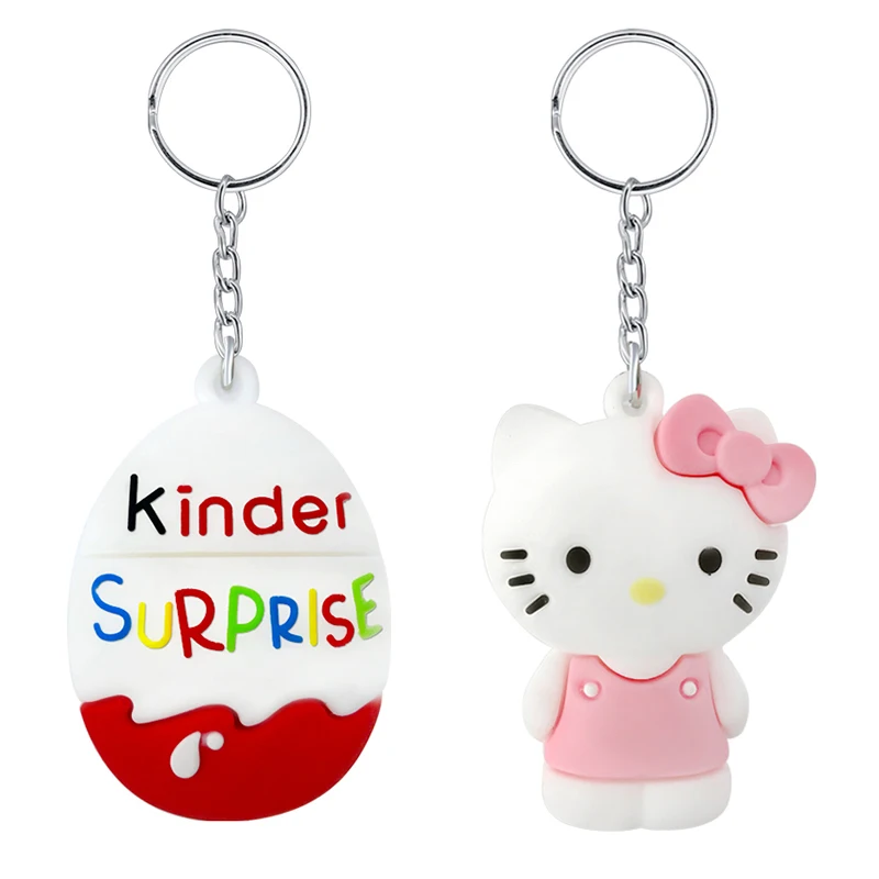 

Cute KT Cat Wonder Egg Lamb Sean Doll New PVC Soft Cartoon Pendant Car Keychain Accessories