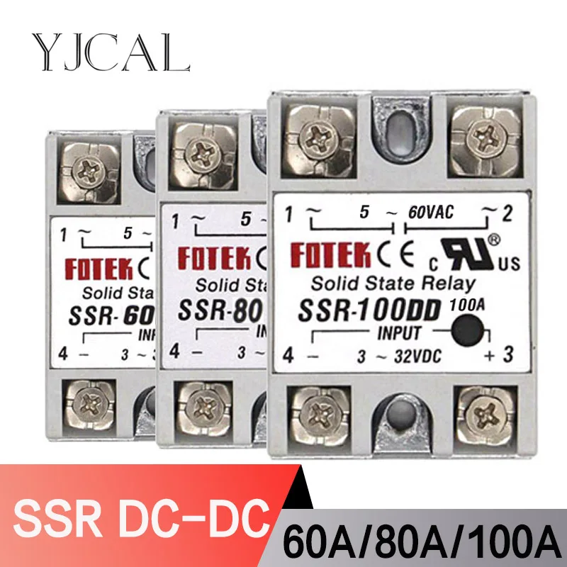 Solid State Relay Module DC 5-60V SSR-60DD SSR-80DD SSR-100DD 60A 80A 100A Input 3-32V Output High Quality | Обустройство дома