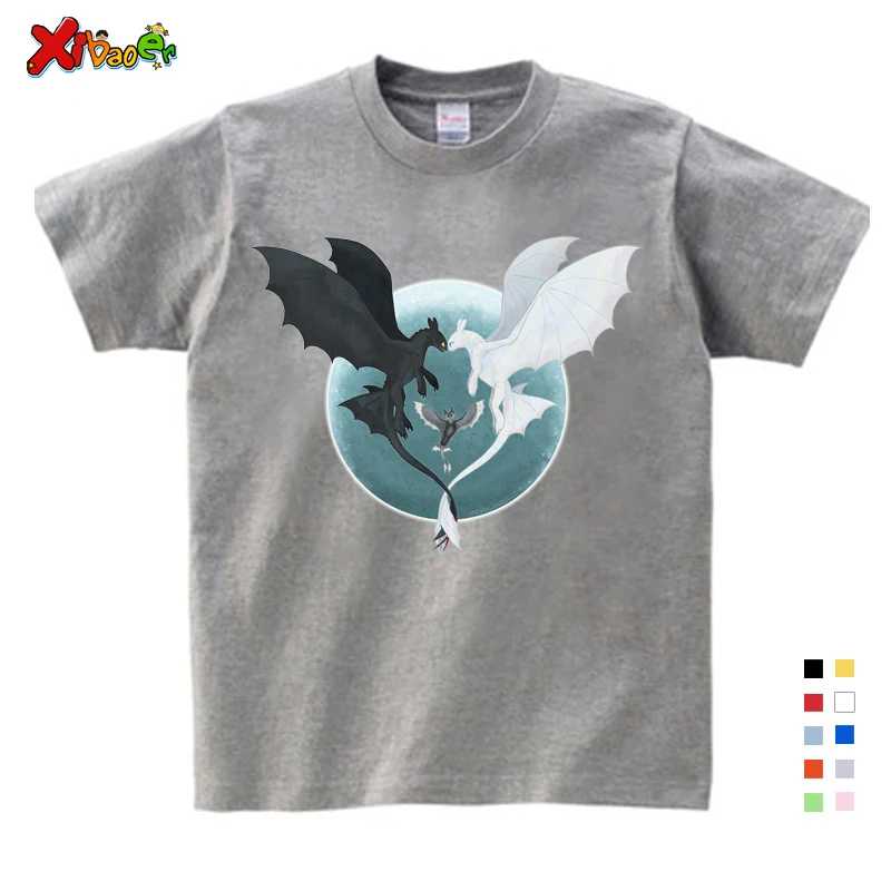 Kids T-shirt Толстовки с капюшоном и Свитшоты детские толстовки с капюшоном и свитшоты «Как приручить дракона 3» Спортивная одежда повседневная одежда детская футболка - Цвет: Kids T-shirt