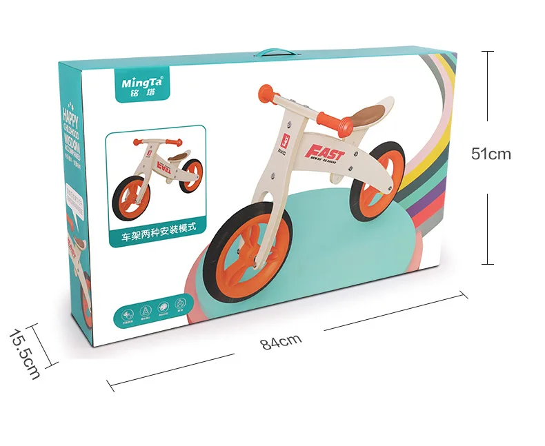 Montessori Wooden Balance Bike Child 