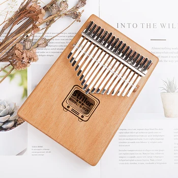 

Musical Toy Kalimba Mbira Thumb Piano 17keys Traditional Musical Instrument Accompaniment with Tuning Hammer Scale Sticker