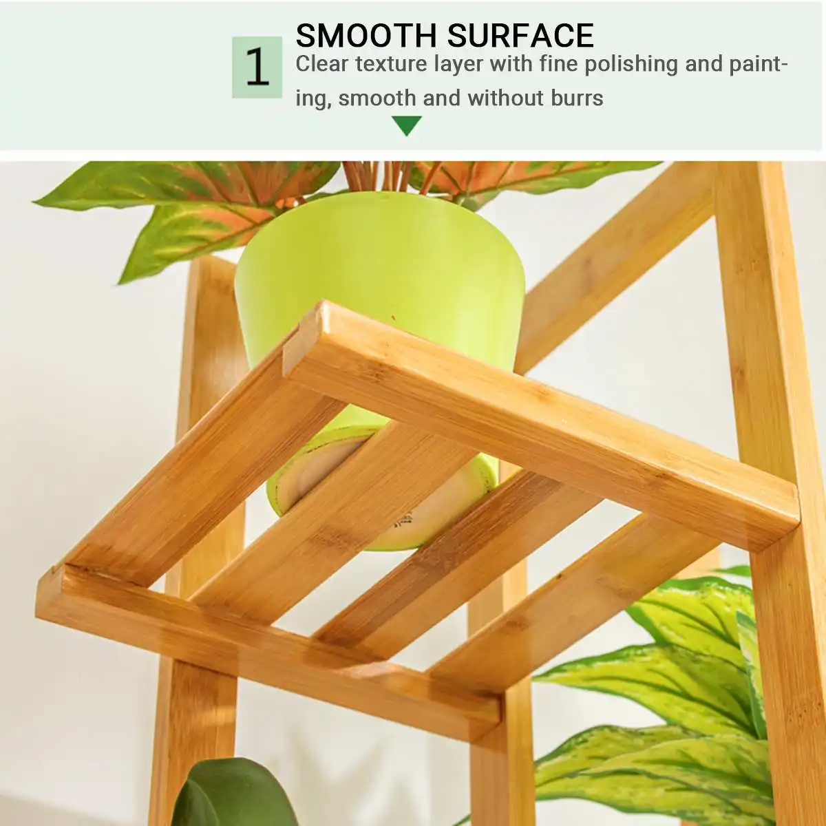 Flower Shelf Multi-layer Indoor Home Balcony Decoration Rack Wooden Living Room Simple Flower Pot Multilayer Rack House Display