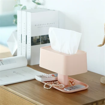 

Double-layer Tissue Box Home Multi-function Storage Bedroom Living Room Coffee Table Napkin Tray Household Goods