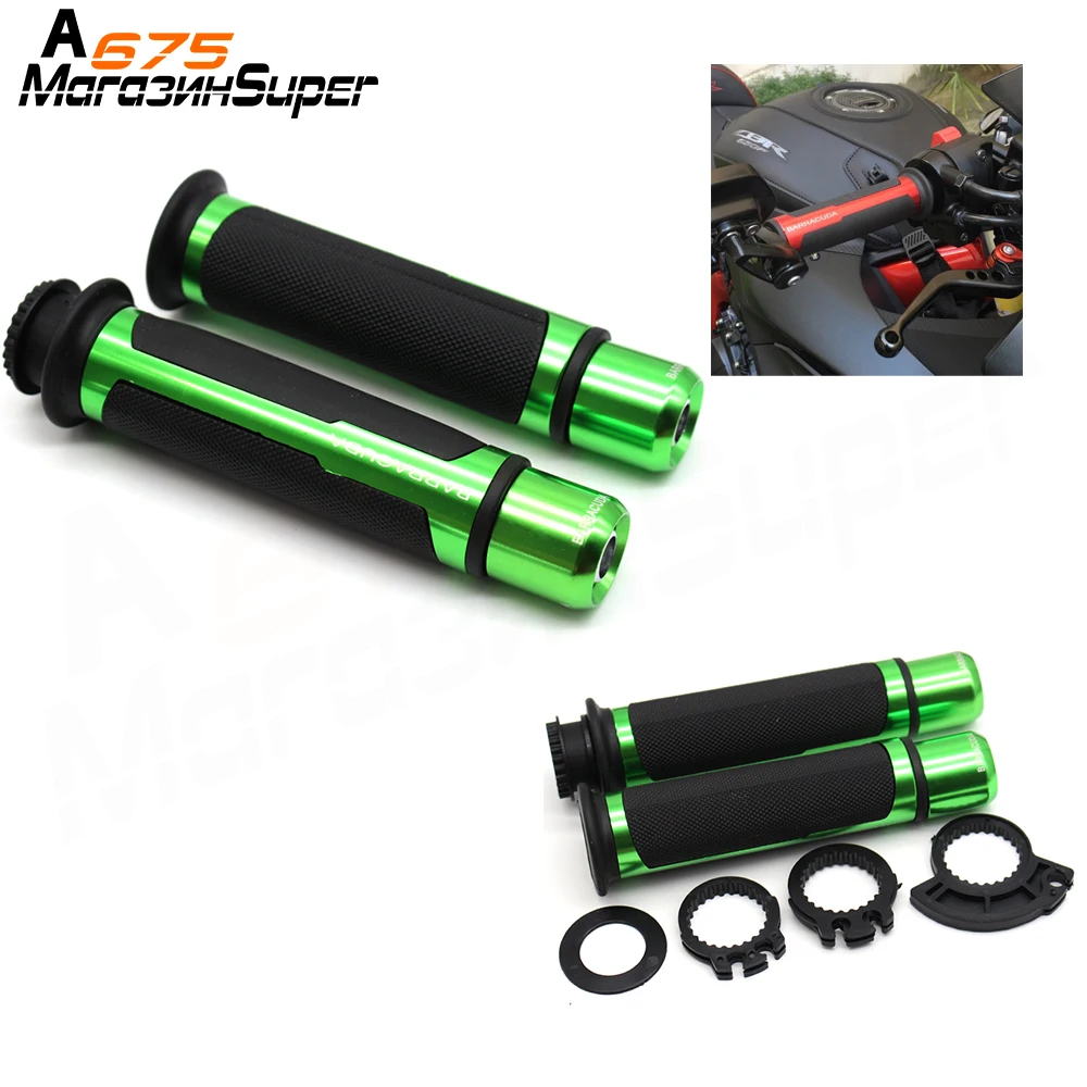 

7/8"22mm Motorcycle Accessories Handle Bar Grips Handlebar for Kawasaki Ninja ZX10R ZX-14 Z1000SX Z800 650R ZX-6R ZX-12R MOTO