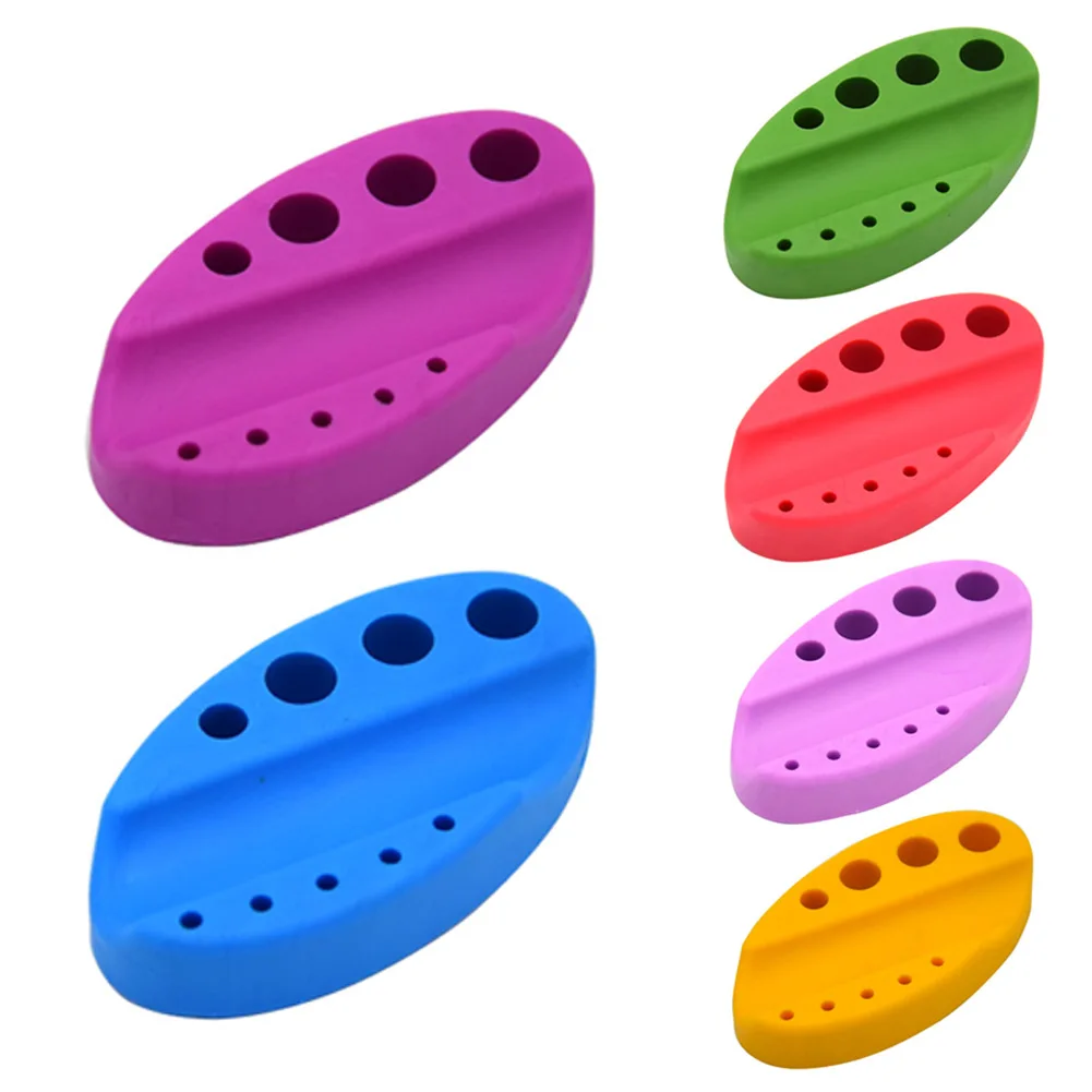 Semi-permanent Silicone Tattoo Cup Holder Cotton Swabs Hole Makeup Pigment Ink Tray